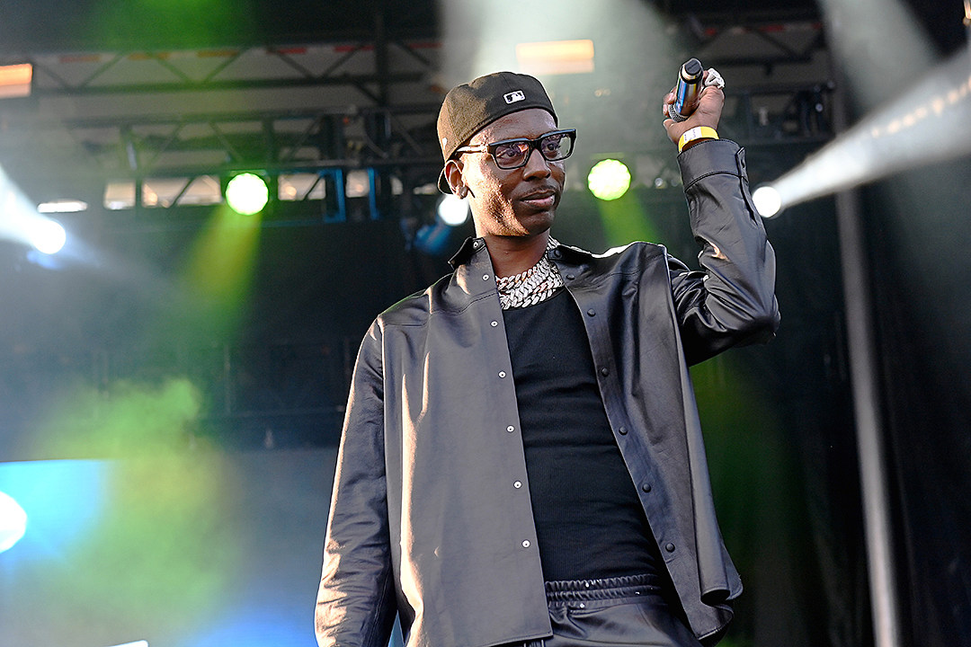Rapper Young Dolph performs onstage during 2021 ONE Musicfest at Centennial Olympic Park on October 09, 2021 in Atlanta, Georgia.