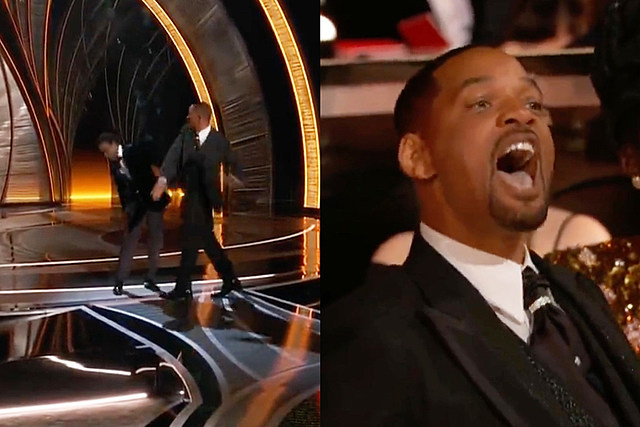 Will Smith Smacks Chris Rock for Making Joke About Jada Pinkett Smith at 2022 Oscars
