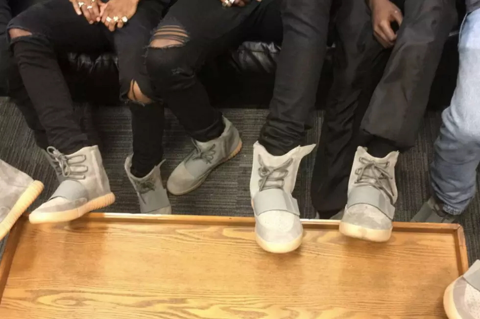 Kanye West and G.O.O.D. Music Members Show Off New Adidas Yeezy Boost 750 at Summer Jam 2016