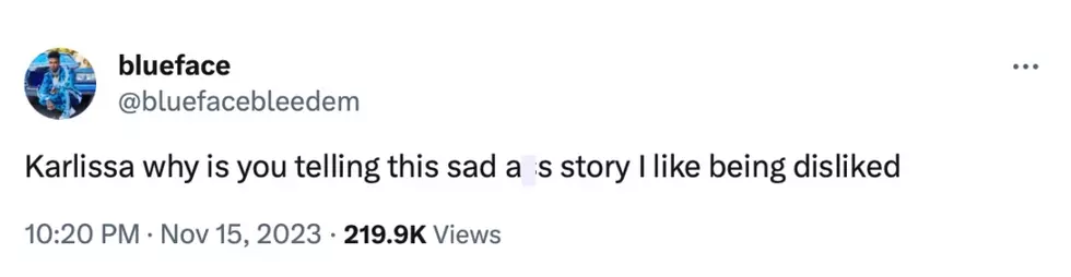 Blueface tweet.